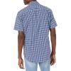imageAmazon Essentials Mens RegularFit ShortSleeve Poplin ShirtNavy Plaid