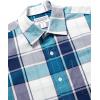 imageAmazon Essentials Mens RegularFit ShortSleeve Poplin ShirtTeal Blue White Large Plaid
