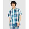imageAmazon Essentials Mens RegularFit ShortSleeve Poplin ShirtTeal Blue White Large Plaid