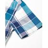 imageAmazon Essentials Mens RegularFit ShortSleeve Poplin ShirtTeal Blue White Large Plaid