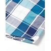 imageAmazon Essentials Mens RegularFit ShortSleeve Poplin ShirtTeal Blue White Large Plaid