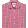 imageAmazon Essentials Mens RegularFit ShortSleeve Poplin ShirtWashed Red Plaid