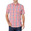 imageAmazon Essentials Mens RegularFit ShortSleeve Poplin ShirtWashed Red Windowpane