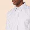 imageAmazon Essentials Mens SlimFit Short Sleeve Stretch Oxford Shirt with PocketLight Grey