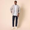 imageAmazon Essentials Mens SlimFit Short Sleeve Stretch Oxford Shirt with PocketLight Grey