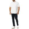 imageAmazon Essentials Mens SlimFit Short Sleeve Stretch Oxford Shirt with PocketLight Grey Vertical Stripe