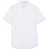 imageAmazon Essentials Mens SlimFit Short Sleeve Stretch Oxford Shirt with PocketLight Grey Vertical Stripe