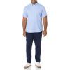 imageAmazon Essentials Mens SlimFit Short Sleeve Stretch Oxford Shirt with PocketPowder Blue
