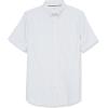 imageAmazon Essentials Mens SlimFit Short Sleeve Stretch Oxford Shirt with PocketPowder Blue Vertical Stripe