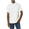 imageAmazon Essentials Mens SlimFit Short Sleeve Stretch Oxford Shirt with PocketWhite