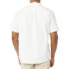 imageAmazon Essentials Mens SlimFit Short Sleeve Stretch Oxford Shirt with PocketWhite