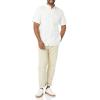 imageAmazon Essentials Mens SlimFit Short Sleeve Stretch Oxford Shirt with PocketWhite