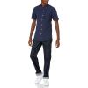 imageAmazon Essentials Mens SlimFit ShortSleeve Pocket Oxford Shirt  Discontinued ColorsNavy