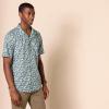 imageAmazon Essentials Mens Vacation Cotton ButtonDown Resort Shirt Short SleeveBlue Floral