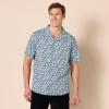 imageAmazon Essentials Mens Vacation Cotton ButtonDown Resort Shirt Short SleeveBlue Floral