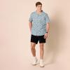 imageAmazon Essentials Mens Vacation Cotton ButtonDown Resort Shirt Short SleeveBlue Floral