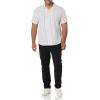 imageAmazon Essentials Mens Vacation Cotton ButtonDown Resort Shirt Short SleeveBlue Pink Vertical Stripe