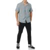 imageAmazon Essentials Mens Vacation Cotton ButtonDown Resort Shirt Short SleeveBlue Stripe