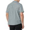 imageAmazon Essentials Mens Vacation Cotton ButtonDown Resort Shirt Short SleeveBlue Stripe