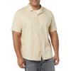 imageAmazon Essentials Mens Vacation Cotton ButtonDown Resort Shirt Short SleeveKhaki Brown