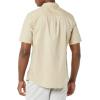 imageAmazon Essentials Mens Vacation Cotton ButtonDown Resort Shirt Short SleeveKhaki Brown