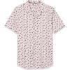 imageAmazon Essentials Mens Vacation Cotton ButtonDown Resort Shirt Short SleeveLavender Palm Leaf Print