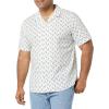 imageAmazon Essentials Mens Vacation Cotton ButtonDown Resort Shirt Short SleeveLight Blue Bird Print