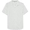 imageAmazon Essentials Mens Vacation Cotton ButtonDown Resort Shirt Short SleeveLight Blue Bird Print