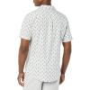 imageAmazon Essentials Mens Vacation Cotton ButtonDown Resort Shirt Short SleeveLight Blue Bird Print