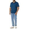 imageAmazon Essentials Mens Vacation Cotton ButtonDown Resort Shirt Short SleeveNavy