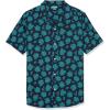 imageAmazon Essentials Mens Vacation Cotton ButtonDown Resort Shirt Short SleeveNavy Palm Leaf