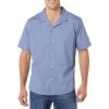 imageAmazon Essentials Mens Vacation Cotton ButtonDown Resort Shirt Short SleeveWashed Blue