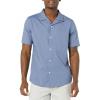imageAmazon Essentials Mens Vacation Cotton ButtonDown Resort Shirt Short SleeveWashed Blue