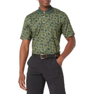 imageAmazon Essentials Mens Golf Polo Shirt MoistureWicking Quick Dry Short SleeveOlive Hibiscus Flower
