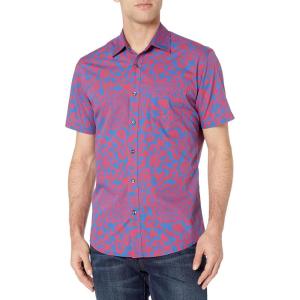 imageAmazon Essentials Mens RegularFit ShortSleeve Poplin ShirtBlue Floral
