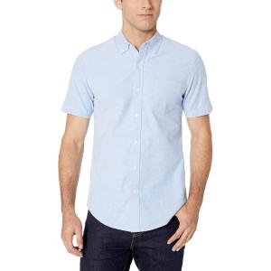 imageAmazon Essentials Mens SlimFit ShortSleeve Pocket Oxford Shirt  Discontinued ColorsBlue