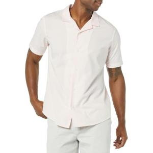 imageAmazon Essentials Mens Vacation Cotton ButtonDown Resort Shirt Short SleevePink