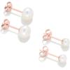 imageAmazon Essentials 14K Gold or Sterling Silver Freshwater Pearl Stud Earring SetRose Gold