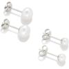 imageAmazon Essentials 14K Gold or Sterling Silver Freshwater Pearl Stud Earring SetSilver