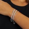 imageAmazon Essentials 14K Gold or Sterling Silver Plated Adjustable Cubic Zirconia Tennis Bracelet 95quotSilver