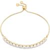 imageAmazon Essentials 14K Gold or Sterling Silver Plated Adjustable Cubic Zirconia Tennis Bracelet 95quotYellow Gold