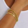imageAmazon Essentials 14k Gold Plated or Silver Plated Braided Chain Bracelet 75quotYellow Gold