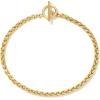 imageAmazon Essentials 14k Gold Plated or Silver Plated Braided Chain Bracelet 75quotYellow Gold