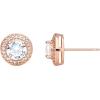 imageAmazon Essentials Cubic Zirconia Classic Halo Stud Earrings in Sterling Silver previously Amazon CollectionRose Gold