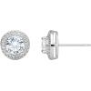 imageAmazon Essentials Cubic Zirconia Classic Halo Stud Earrings in Sterling Silver previously Amazon CollectionSilver