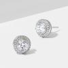 imageAmazon Essentials Cubic Zirconia Classic Halo Stud Earrings in Sterling Silver previously Amazon CollectionSilver