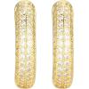imageAmazon Essentials Cubic Zirconia Pave Hoop Earrings in 18k Gold Plated Sterling Silver