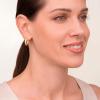 imageAmazon Essentials Cubic Zirconia Pave Hoop Earrings in 18k Gold Plated Sterling Silver