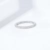 imageAmazon Essentials Rhodium Plated Single Row Pave Stackable Eternity Ring SizeRhodium