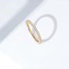 imageAmazon Essentials Rhodium Plated Single Row Pave Stackable Eternity Ring SizeYellow Gold
